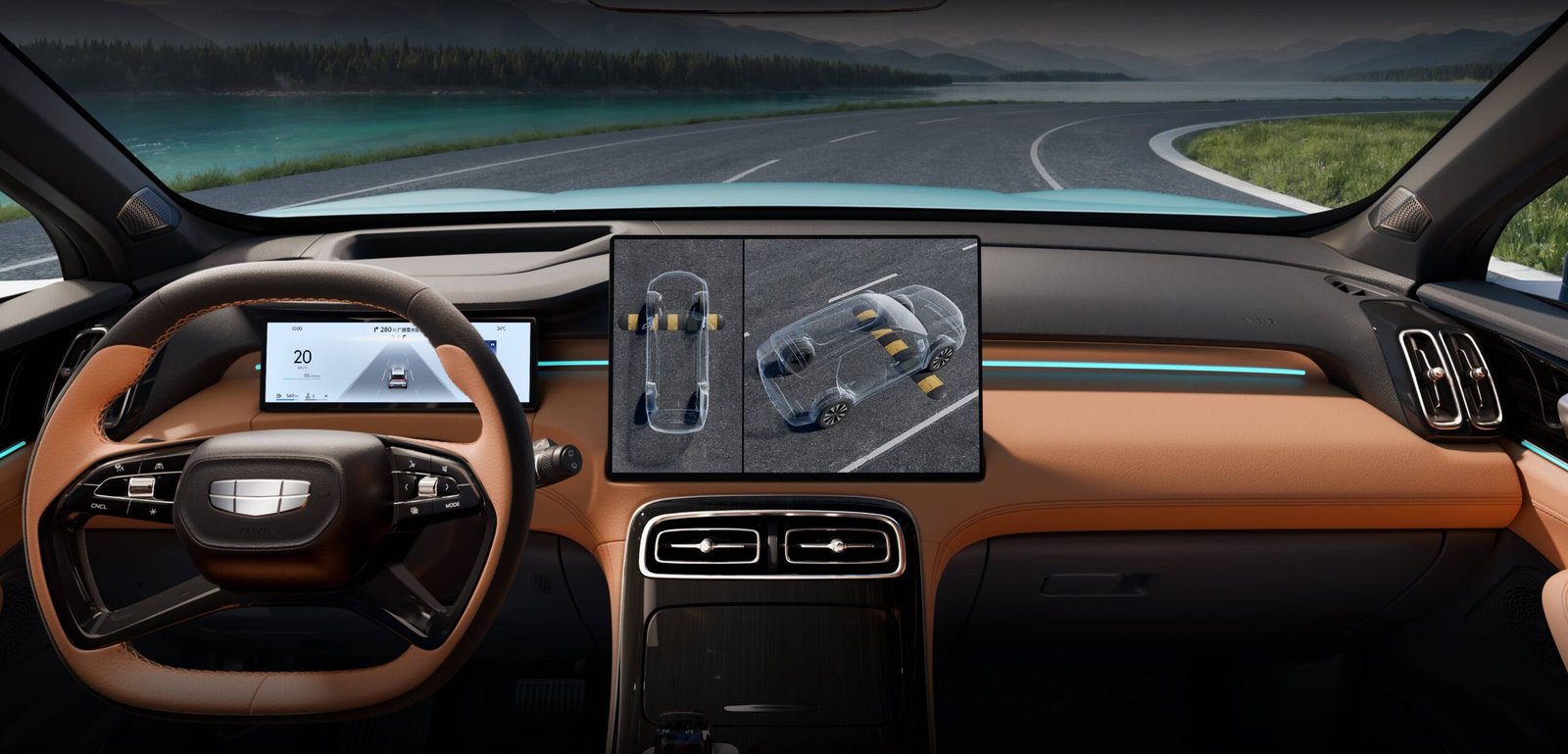 360° Panoramic View with Transparent Chassis View